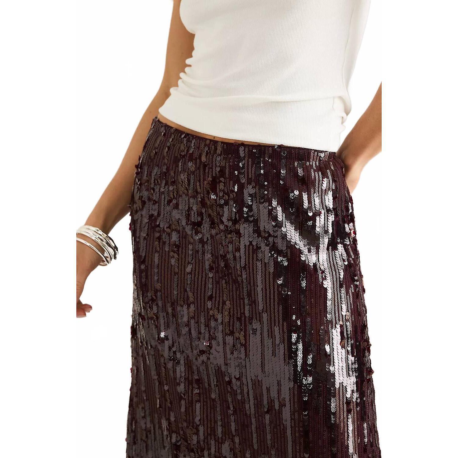 New Baum Und Pferdgarten Jaino Midi Skirt In Purple — image 4 of 4